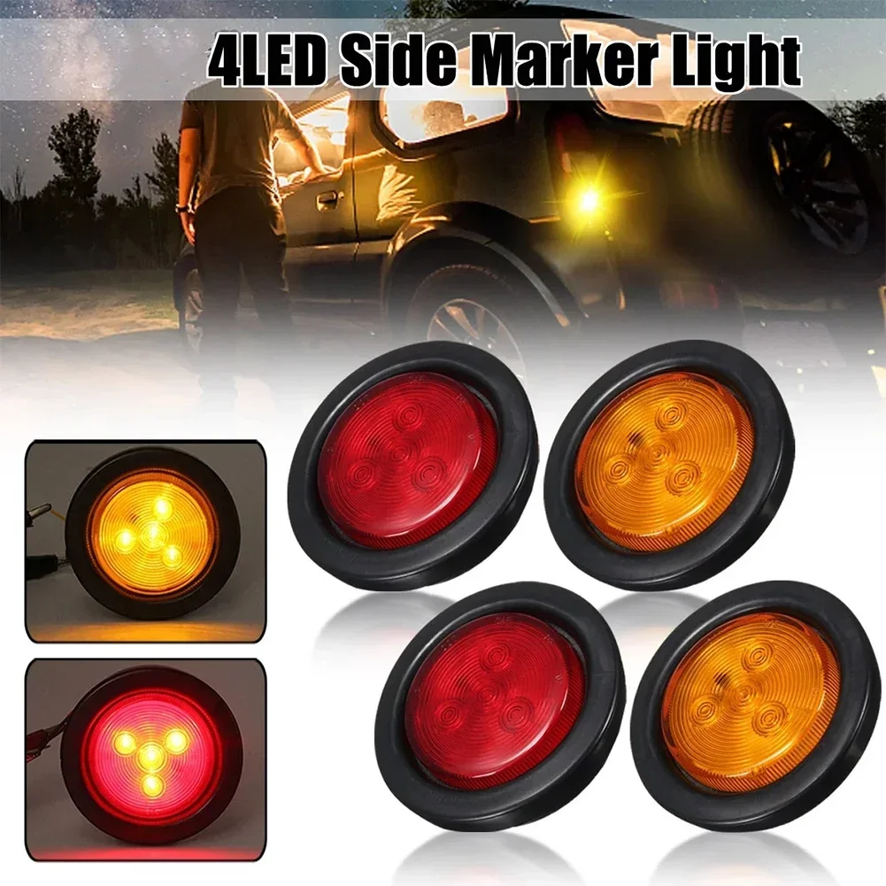 1Pcs 10-30V Universal Side Marker Lights Double Side Lighting Indicator Lamp Clearance Lights Warning Light for Truck