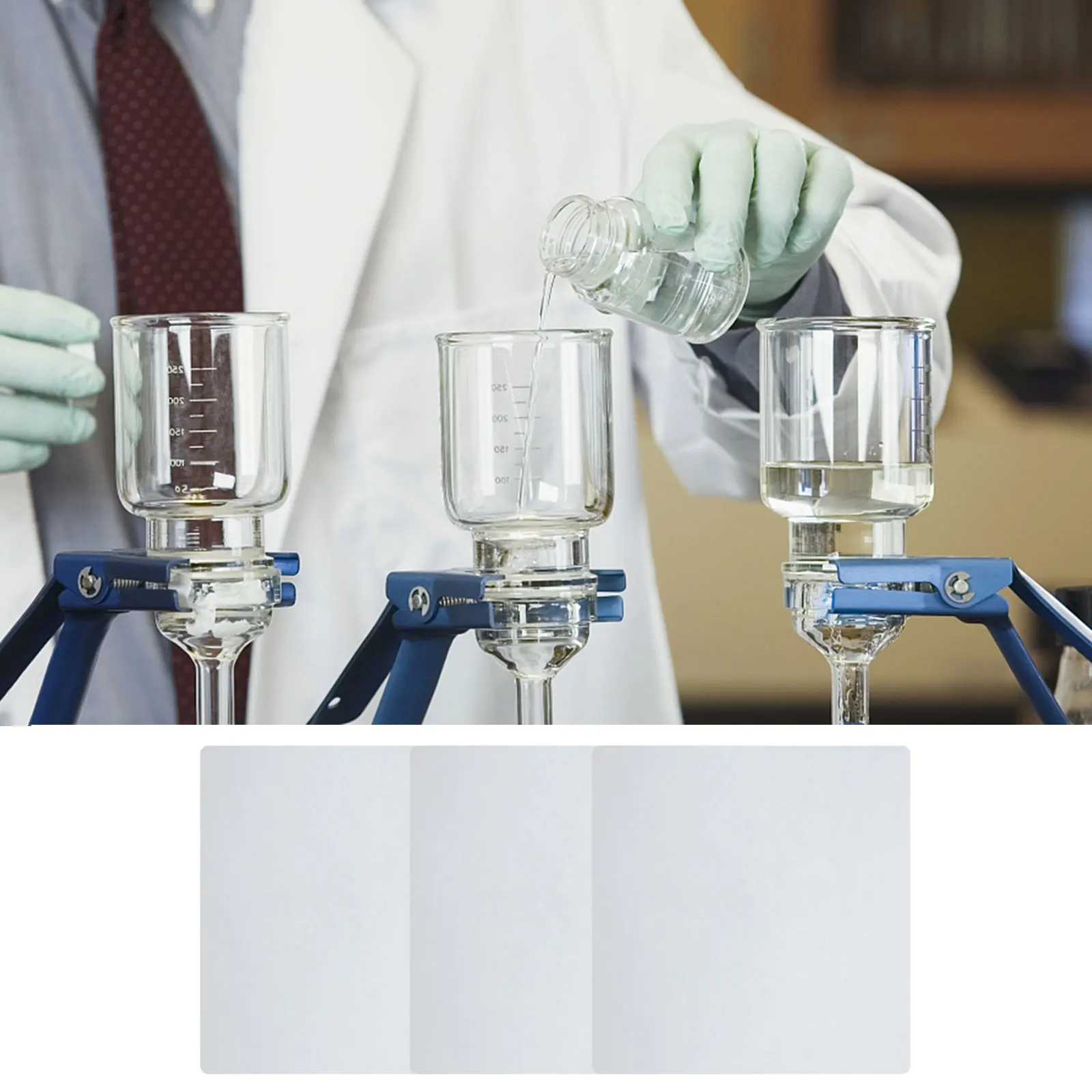 

30 Sheets Filter Paper Qualitative Absorbing Lab Experiment Teaching Equipment for Synthetic Oil Water Smoke Chemistry