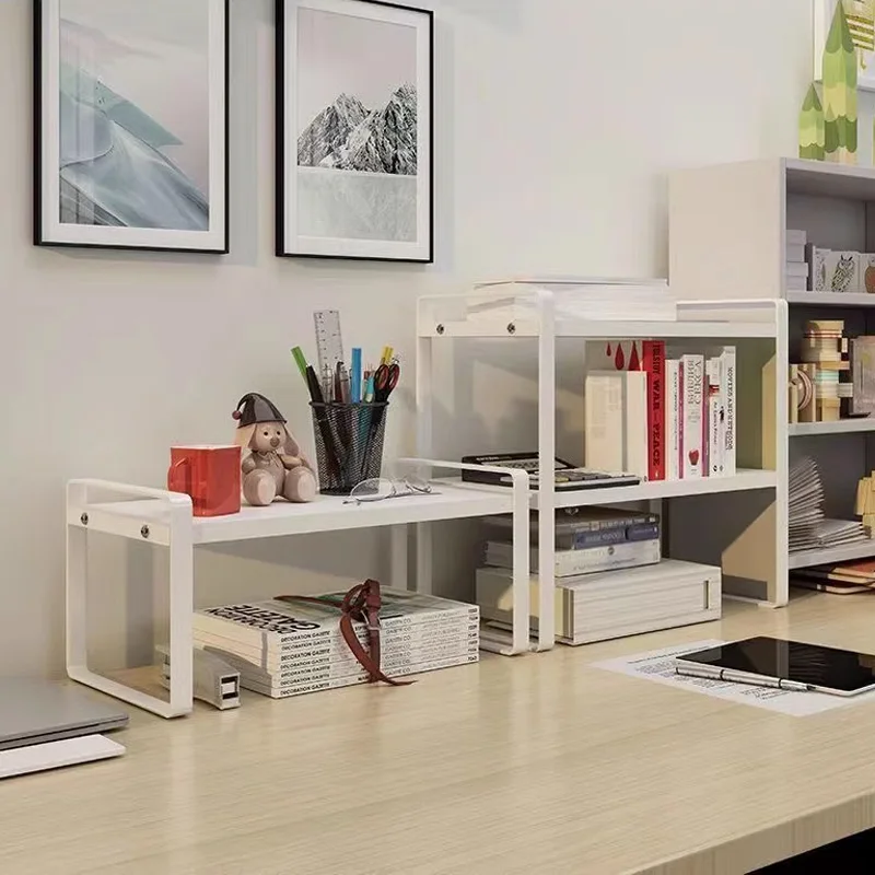 Imagem -02 - Nordic Multi-layer Prateleira de Armazenamento Desktop Shelf Mesa Dormitório Escritório Cozinha Banheiro Suprimentos Madeira Bookshelf Organizer