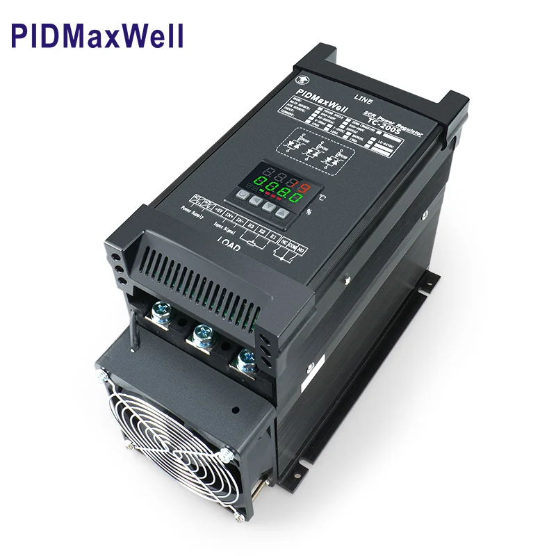 2025PIDMaxwell TC-200S 380 فولت/440 فولت/480 فولت 125A SCR منظم الطاقة التيار المتناوب الجهد المراقب المالي مع 0-5VDC 0-10VDC 4-20mA