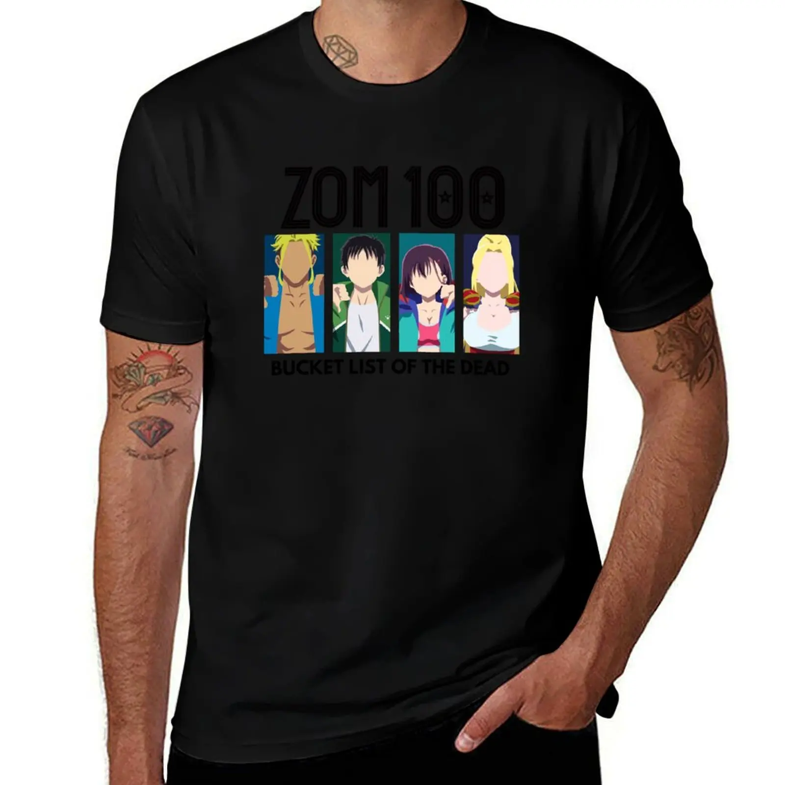 Camiseta muerta lista de camisetas de diseñador hombre para las camisetas t - Zom 100 personajes de camiseta Zom cubo 100