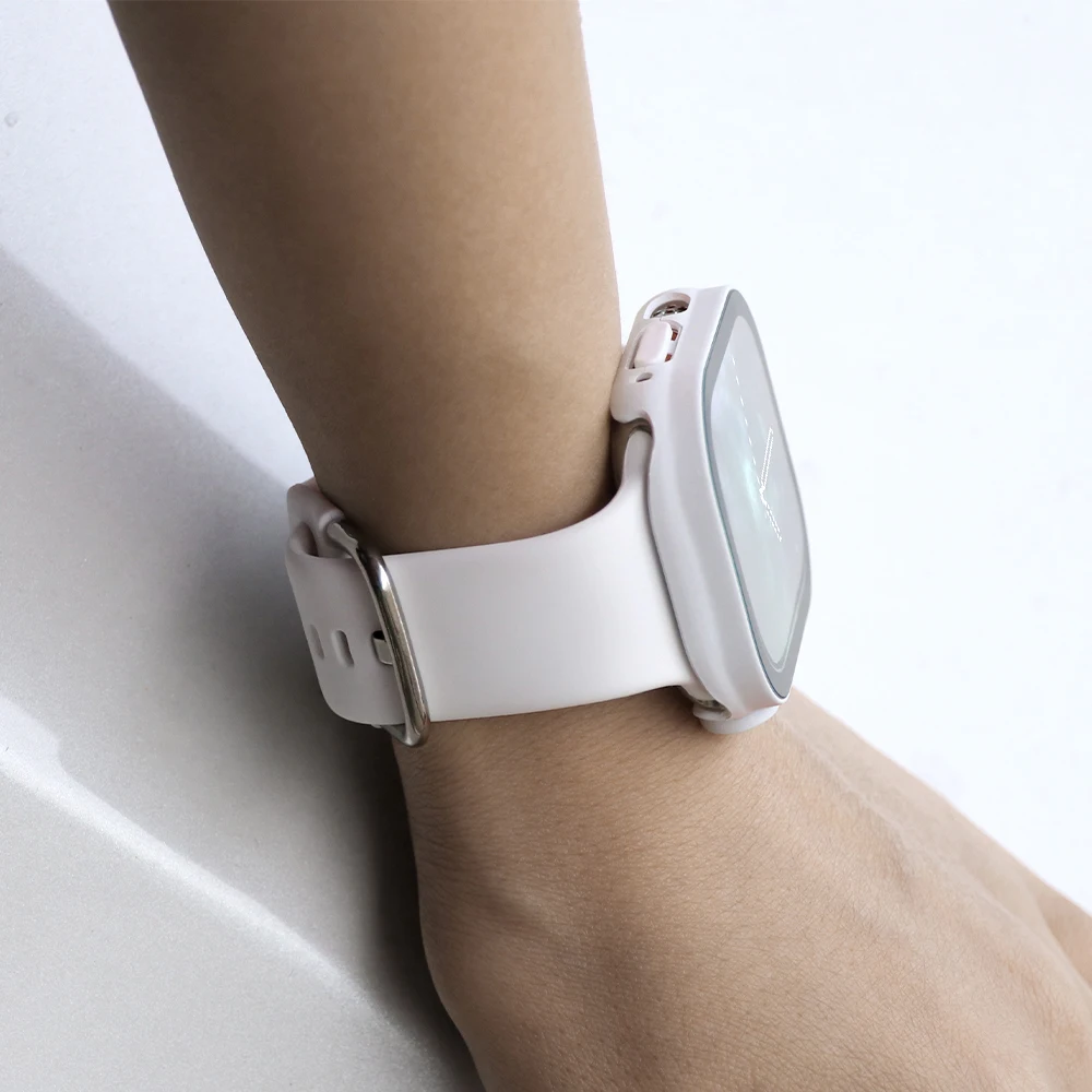 Vidrio + funda + correa para Apple Watch Band 49mm 44mm 40mm 45mm 41mm 38mm 42mm 46mm correa de silicona iWatch Series 10 9 8 7 Ultra SE