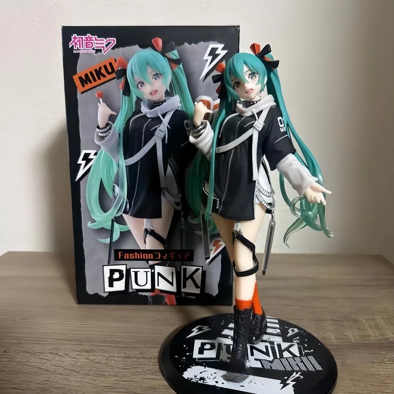 taito-オリジナル在庫あり初音ミク-miku-ファッションパンクスタイルシリーズ賞フィギュアアニメ周辺デスクトップ装飾モデルおもちゃギフト