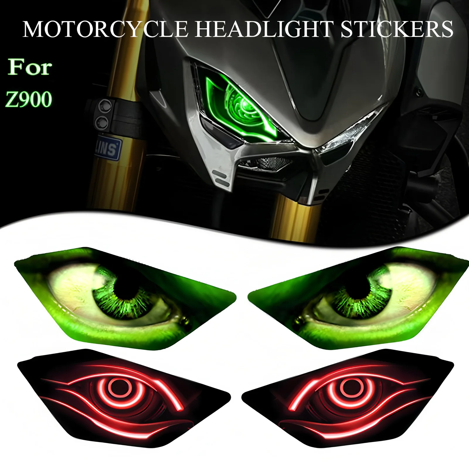 Headlight Sticker Waterproof Motorcycle Decals For Kawasaki Z900 Z 900 Accessories 2025 Head Light Motorbike Sticker