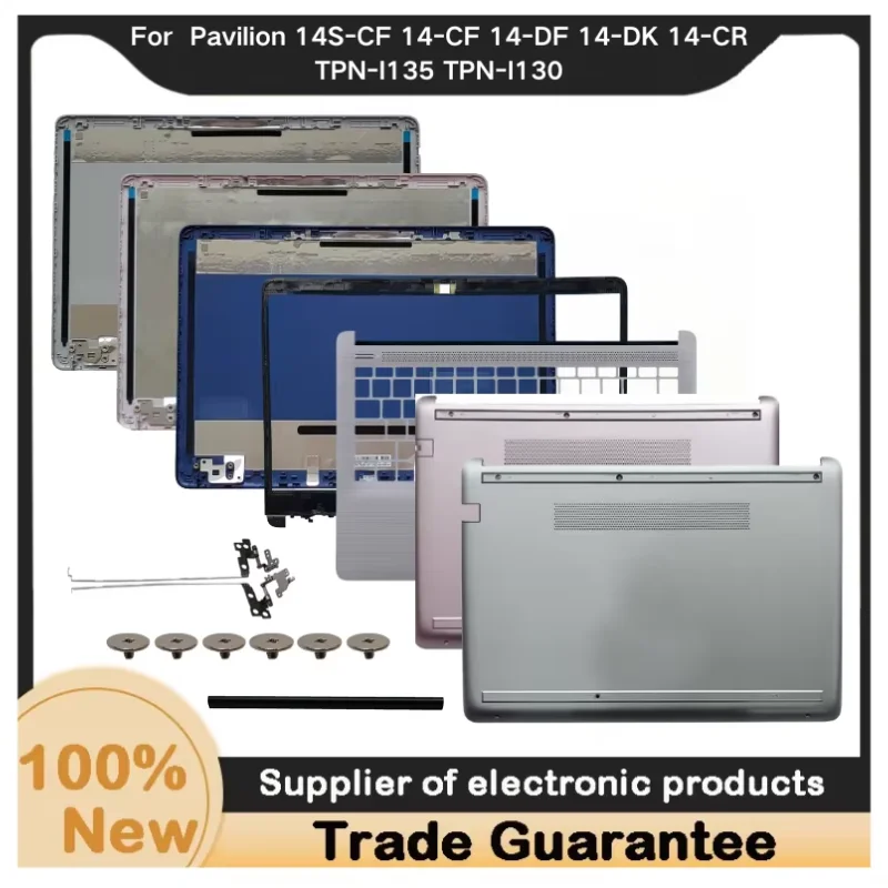 New For Kailxuling Pavilion 14S-CF 14-CF 14-DK TPN-I135 TPN-I130 LCD Back L24469-001/Front Bezel /Palmrest/ Bottom/Hinges Cover