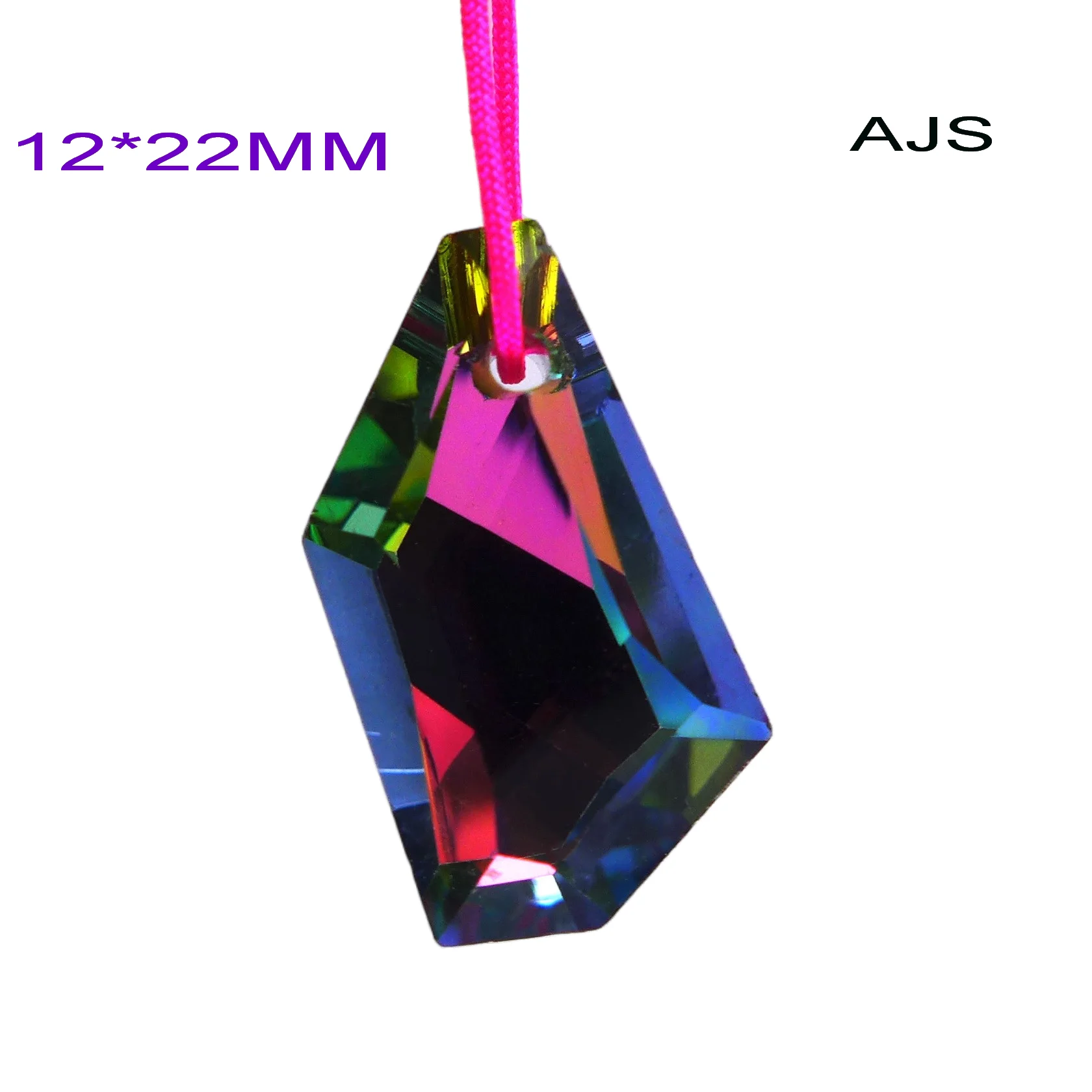 50 pieces 6670 Faceted 12*22MM Wishing Stone Orthorhombic Crystal Pendants Rainbow Jewelry Earrings Necklace DIY Free Shipping