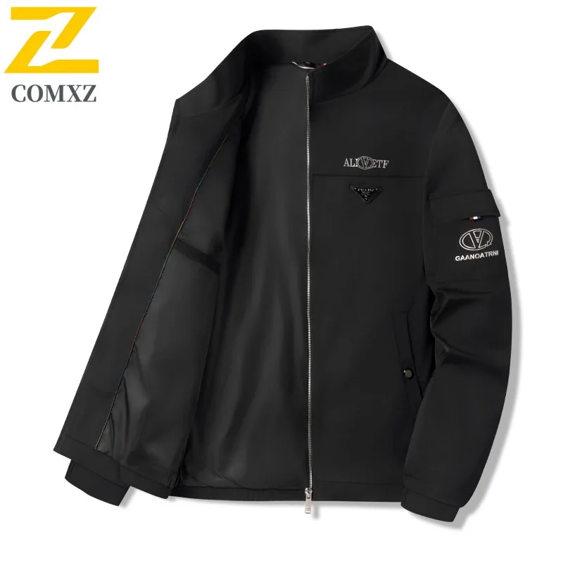 

COMXZ воротник-стойка 2022, Chaqueta, высококачественная ветрозащитная уличная деловая повседневная куртка, мужская одежда для отдыха, куртки