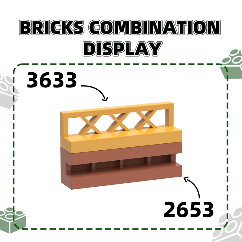 Wange78Pcs/lot 2653 Modified Groove 1x4 Block Moc Color Accessories Compatible with Brick DIY Children\'s Toy Assembly Tech Parts