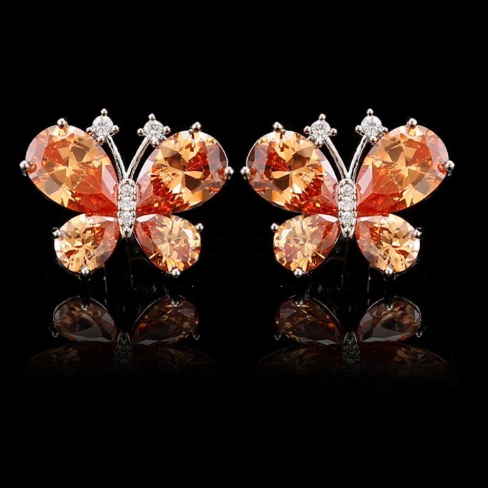 

Fashion Men's Light Luxury Butterfly Shaped Water Rhinestone Cufflinks French Shirt Sleeve Nails Retro Suit ButtonJewelry Gifts