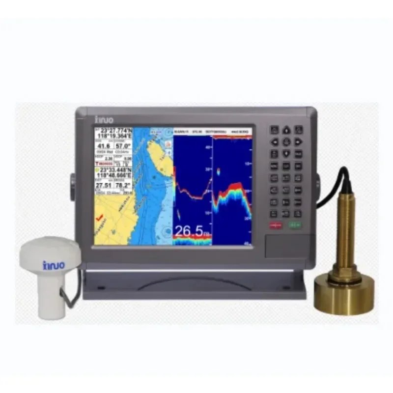 مجموعة أدوات مكتشف الأسماك XINUO GPS من Marine Electronics XINUO XF-1069GF - شاشة LCD كبيرة مقاس 10.4 بوصة، NMEA0183 AIS Transpond #1