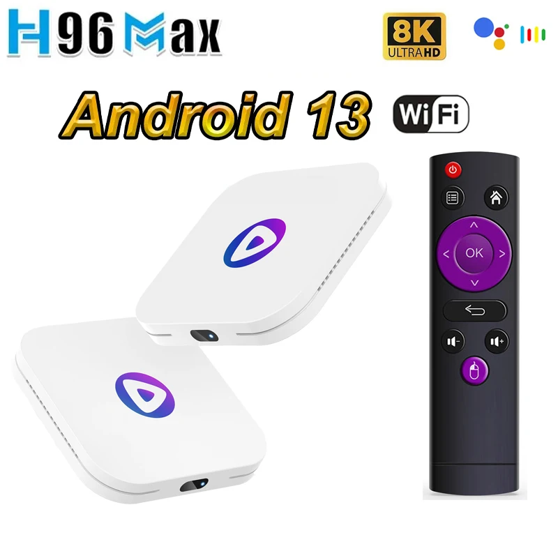 H96 MAX M1 Android 13 Smart TV Box RK3528 رباعي النواة 4G 64G 32G دعم 4K 8K 2.4/5G Wifi6 BT مشغل الوسائط فك التشفير TVBOX