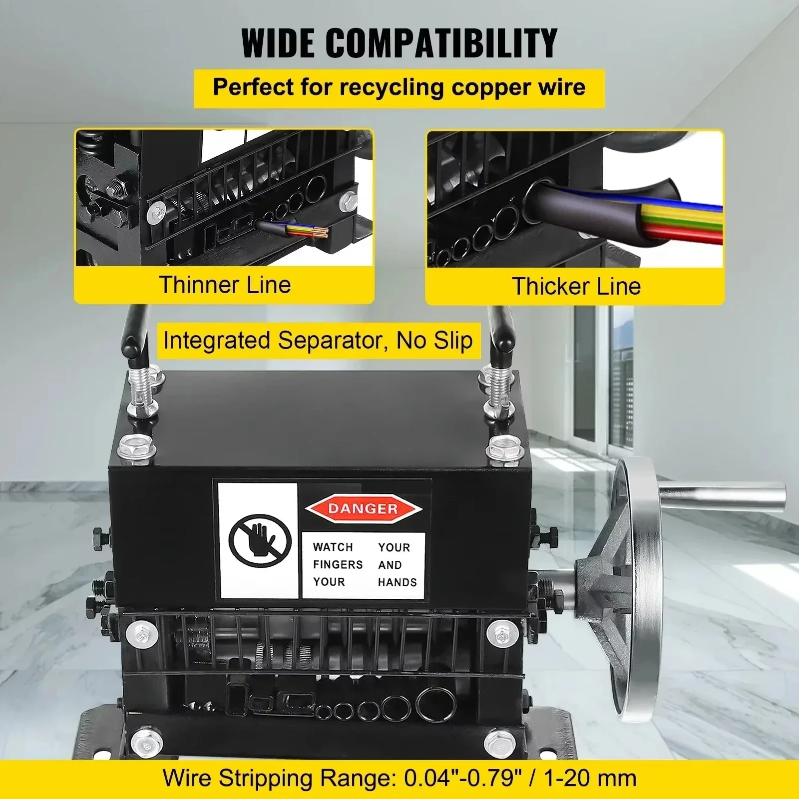 Electric Portable Wire Stripping Machine 1-20mm Quick Striper Cable Peeler Scrap Copper Recycle Tool for DIY Craft And Home Use