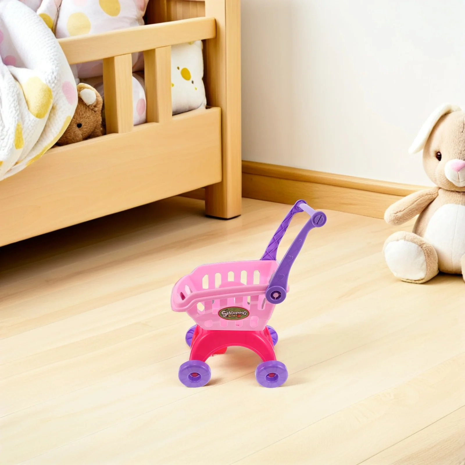 Boodschappen Speelset voor kinderen Mini-winkelwagentje Realistische supermarkttrolley voor peuters Doe alsof rollenspel voor kinderen