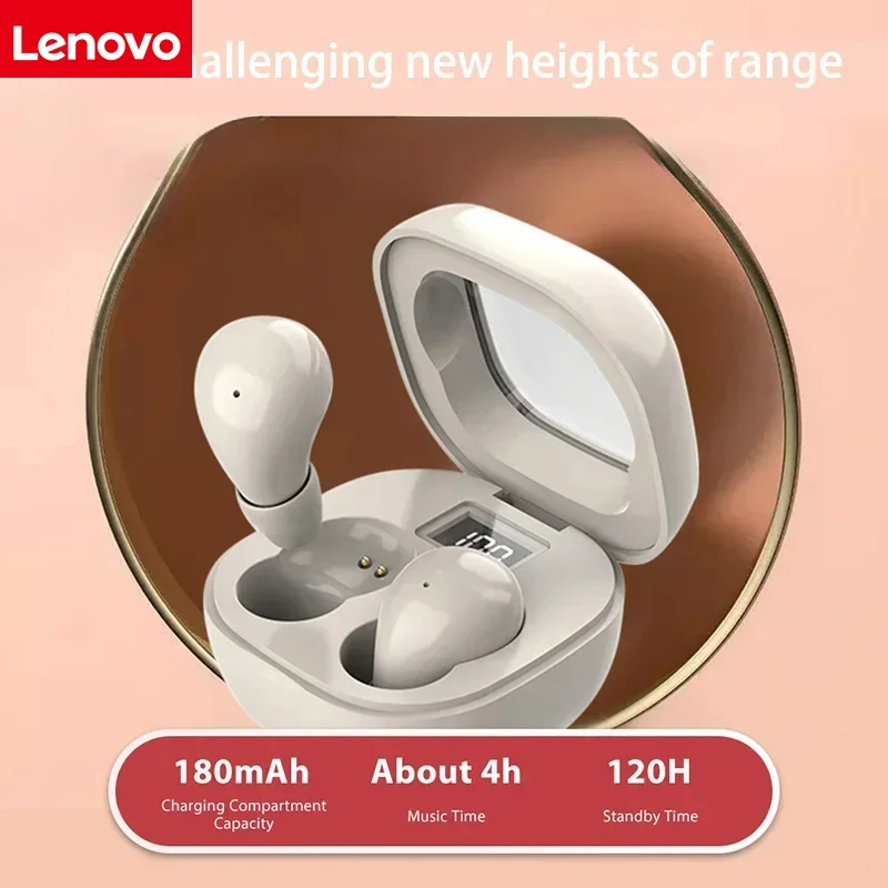 سماعات لينوفو ميني غير مرئية بلوتوث 5.3 سماعة لاسلكية تعمل بالبلوتوث سماعات HIFI ستيريو للحد من الضوضاء مع ميكروفونات #3