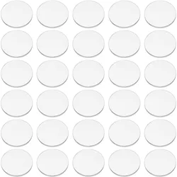 100 Pcs Clear Circles Acrylic Sheet 1 inch Circular Miniature Bases Blanks Acrylic Disc Mini Flat Round Acrylic Base