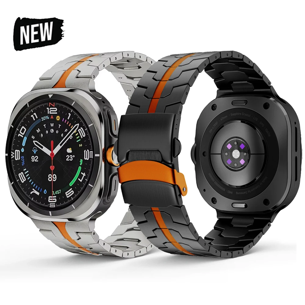 

Titanium band for Samsung Galaxy Watch Ultra 47mm 7 ultra strap for SAMSUNG GALAXY ULTRA 47 47MM luxury link bracelet men correa