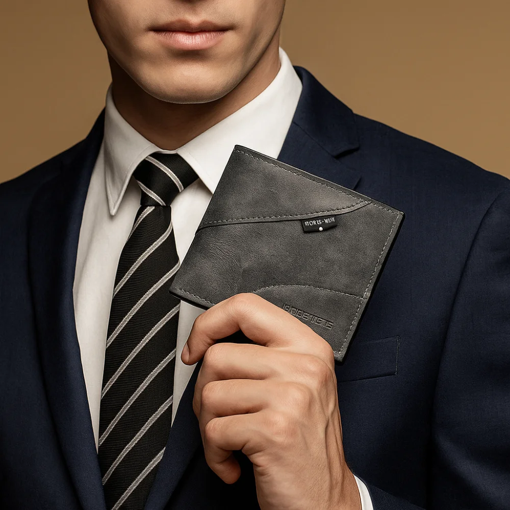 

Fashion PU Leather Men's Wallet Large Capacity Square Business Wallet Luxury Classic Credit Card Holder Daily Use