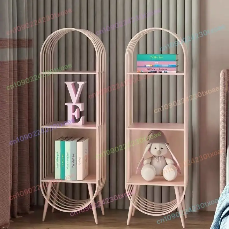 Creative Iron Bookshelf Shelf Floor  Storage Rack Cabinet Multi-Layer Book Rack For Living Room Bedroom