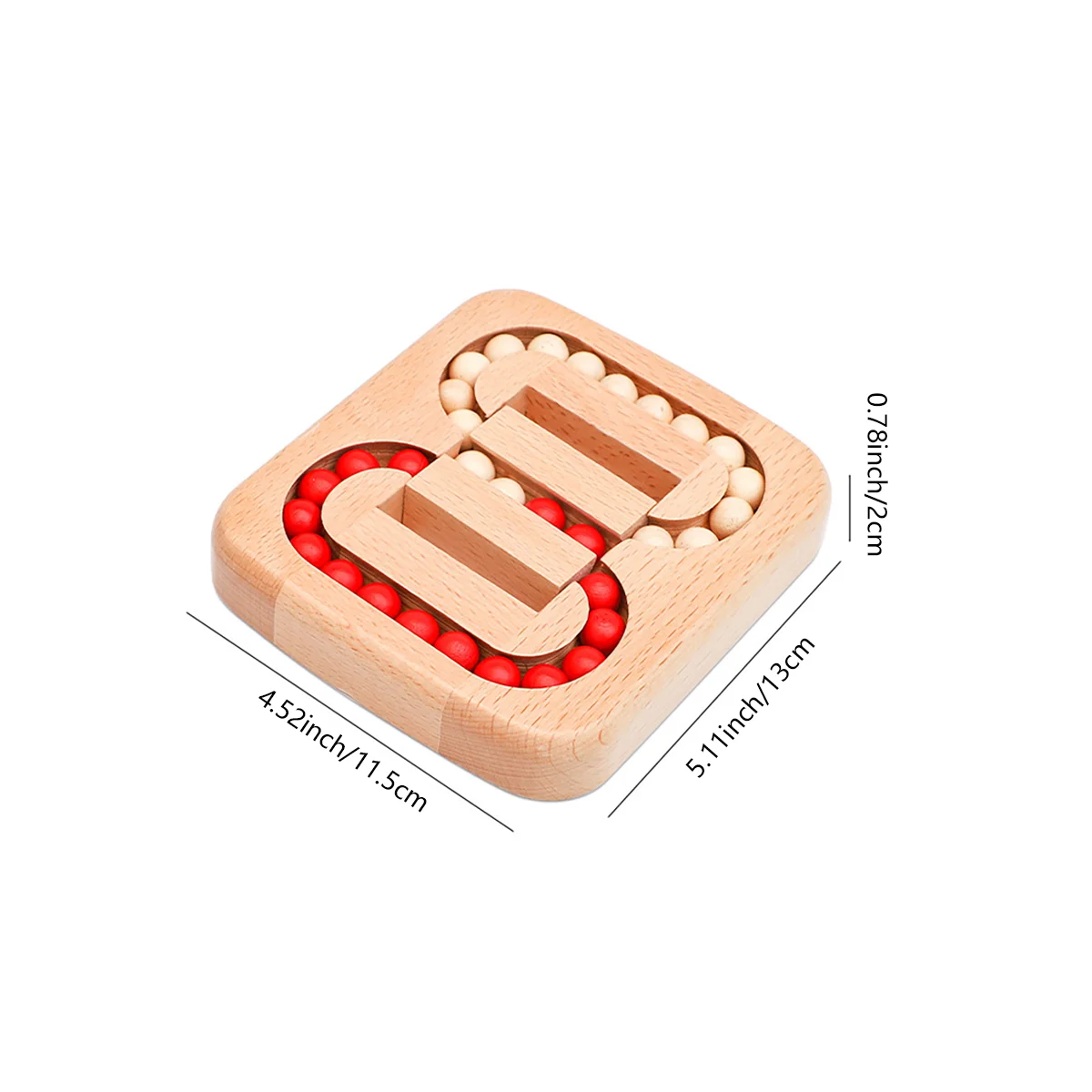 1 Wooden Maze Puzzle Game, Ball Ring Game - Challenging Brain Games for Adults, Stress-Relieving Toy, Ideal Gift for Valentine's Day, Father's Day, Christmas, and Birthdays