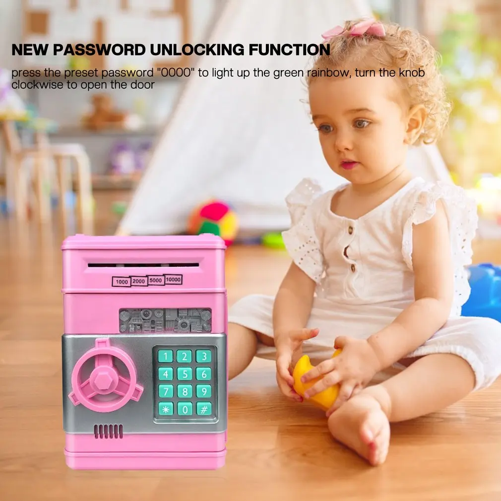 1 pz per bambini Password salvadanaio rotolo soldi ingresso Password funzione di sblocco abbastanza spazio bella musica