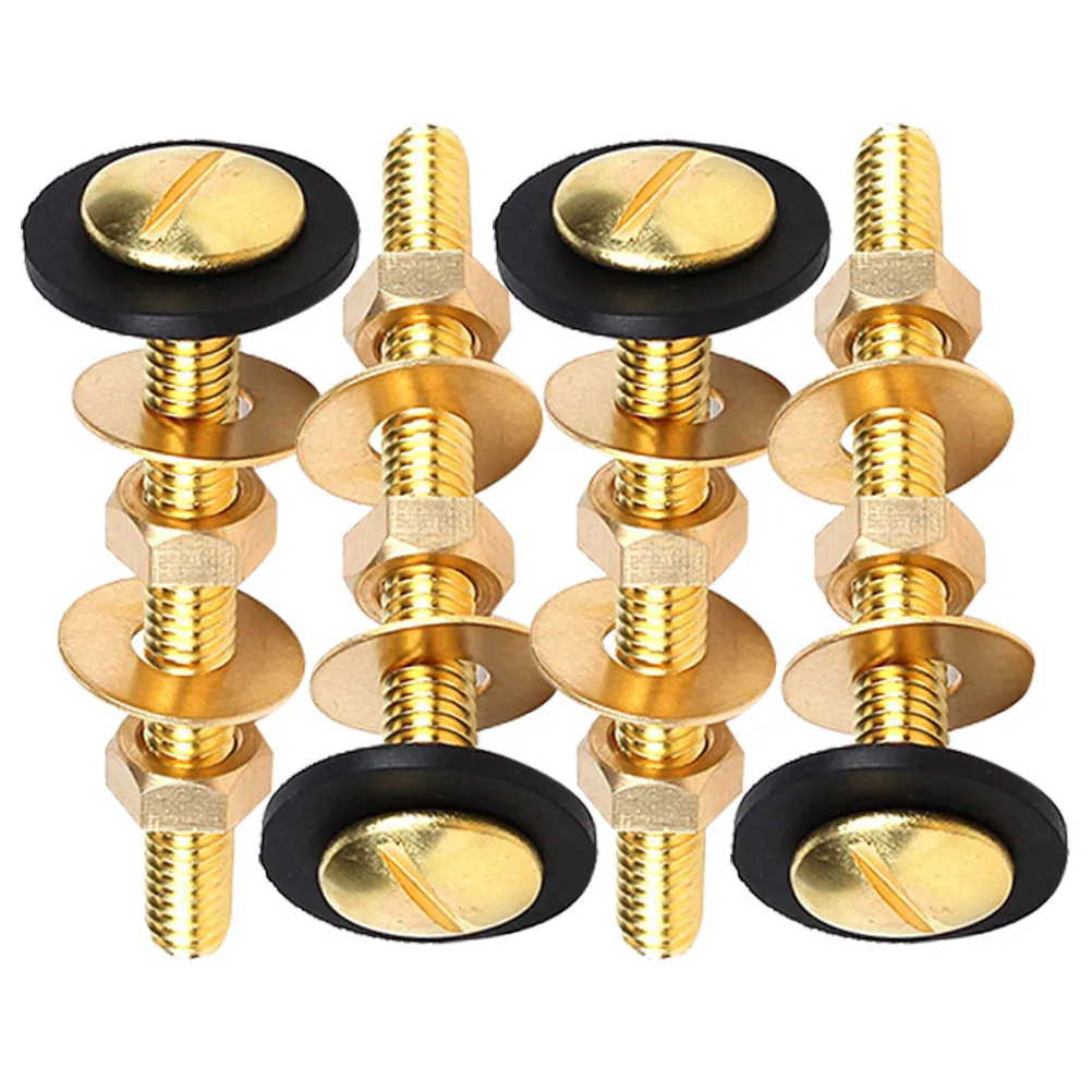 

4Pcs Toilet Bolts Replacement Set Premium Brass Stainless Steel Toilet Tank Bolts High Strength Rust Resistant Easy Install