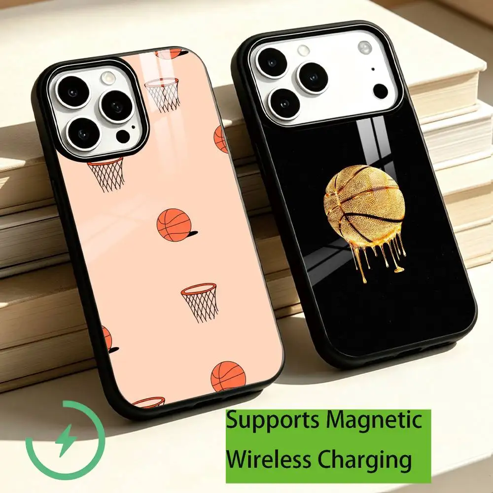 Basketball texture Art Phone Case For iPhone18,17,16,15,14,13,12,11 Plus,Pro Supports Magnetic Wireless Charging Gift