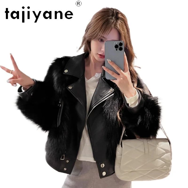 TAJIYANE Natural Fox Fur Sheepskin Coat Women Real Fur Jacket Winter Woman Clothing 2025 Luxury Furry Jackets fourrures femmes