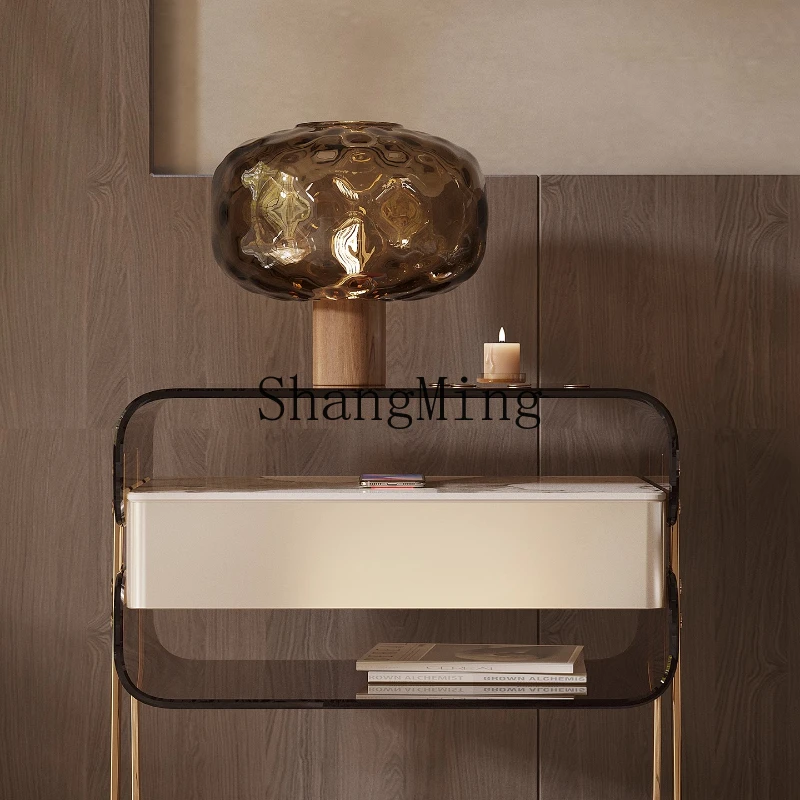 

ZSY light luxury bedside table high-end minimalist acrylic modern simple storage bedside table