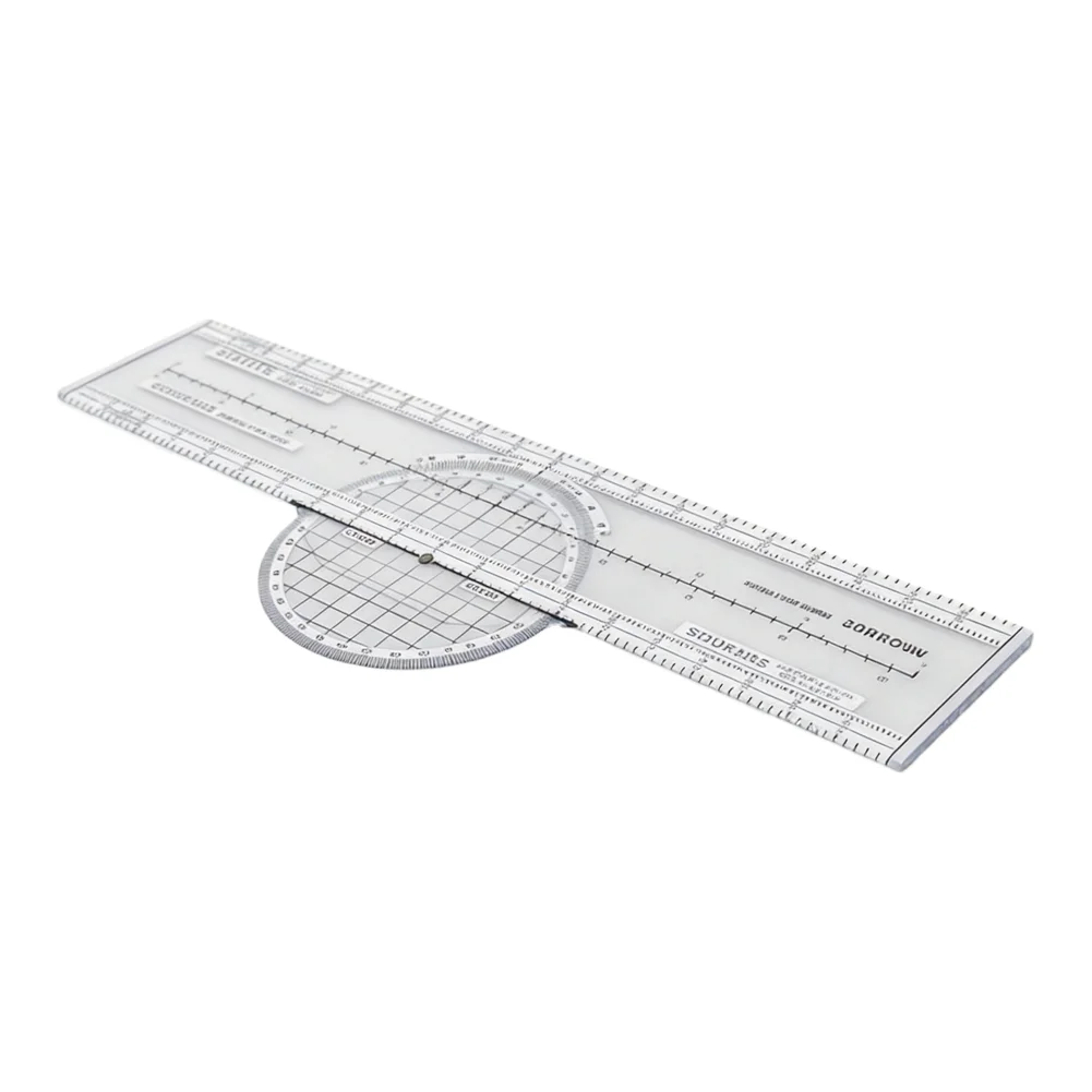 Azimuth Slide Ruler Aerial Plotter 360 Degree Rotation Lightweight Design Terminal Area Stopovers VFR Chart Handling