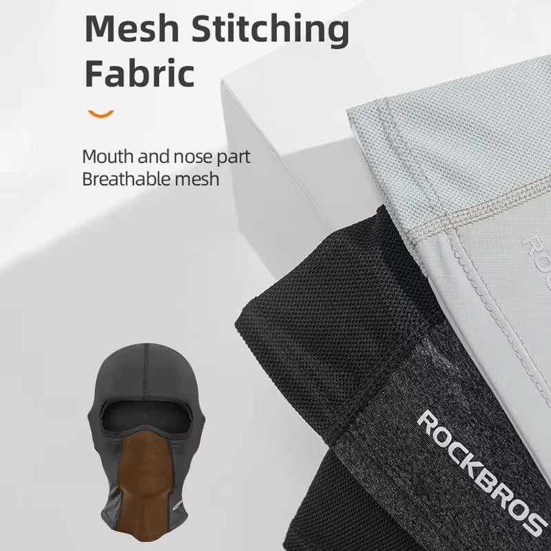 ROCKBROS قناع ركوب الدراجات على السفينة المحلية للصيف للحماية من الأشعة فوق البنفسجية نظارات بالاكلافا للوجه بفتحة قابلة للتنفس قناع سريع الجفاف للدراجة من الحرير الجليدي