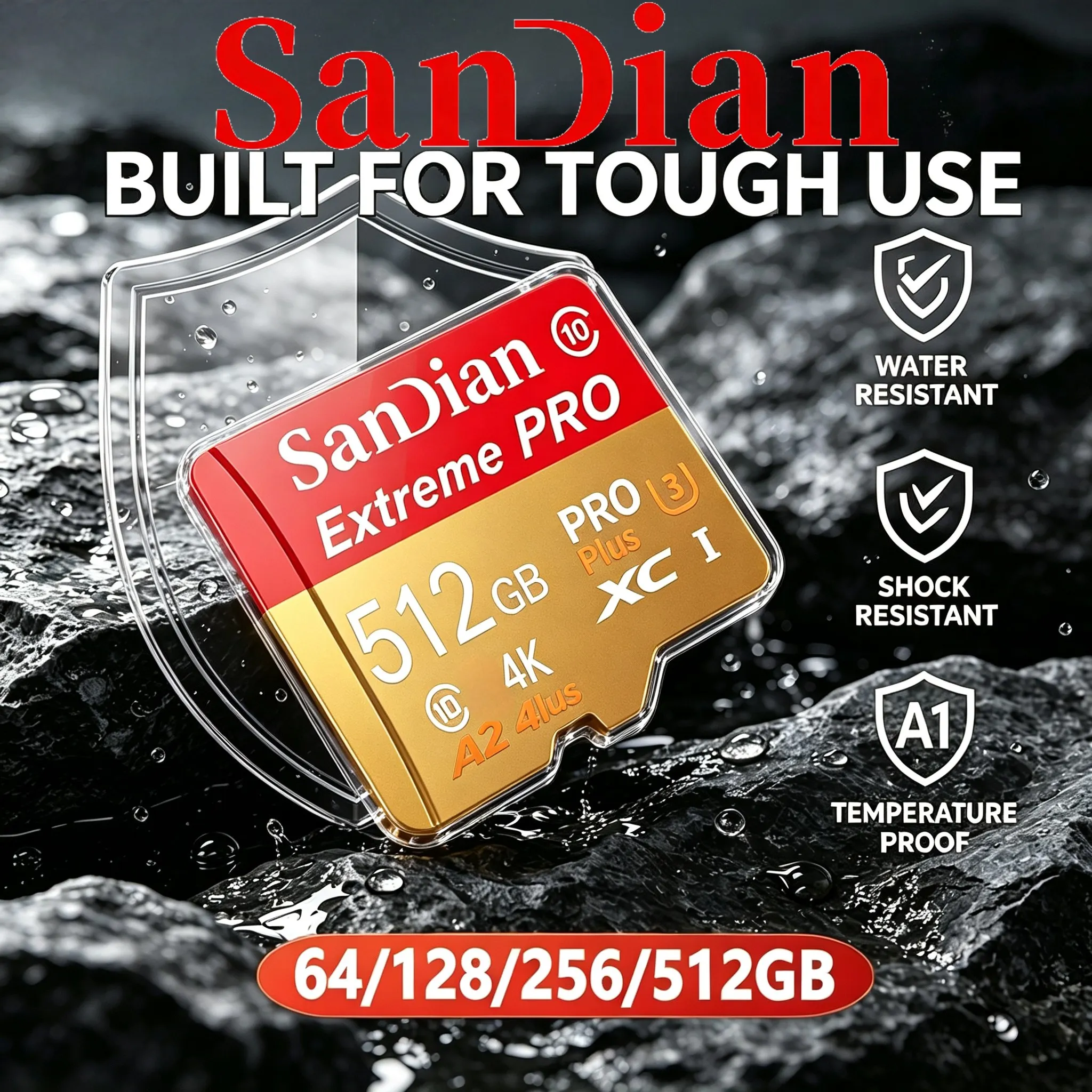 512GB 64GB 256GB 32GB Classic SD Cards Micro TF SD Card Memory Card TF Cards U1 V30 A1 for CCTV/Smart TV/PC Mac/Baby Monitor