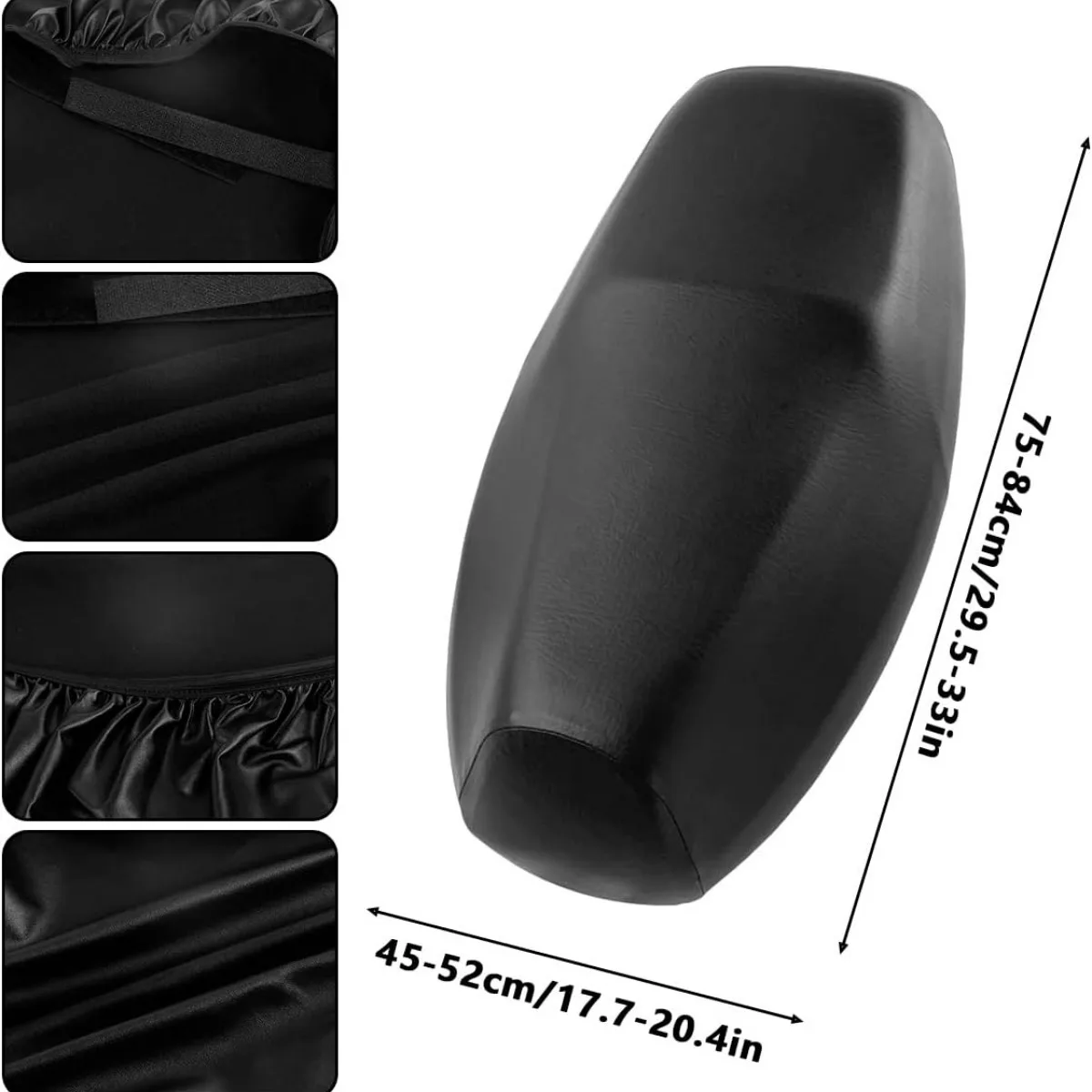 Motorcycle Seat Cover High Elasticity PU Leather Breathable Waterproof Universal Style 1 Piece view 6