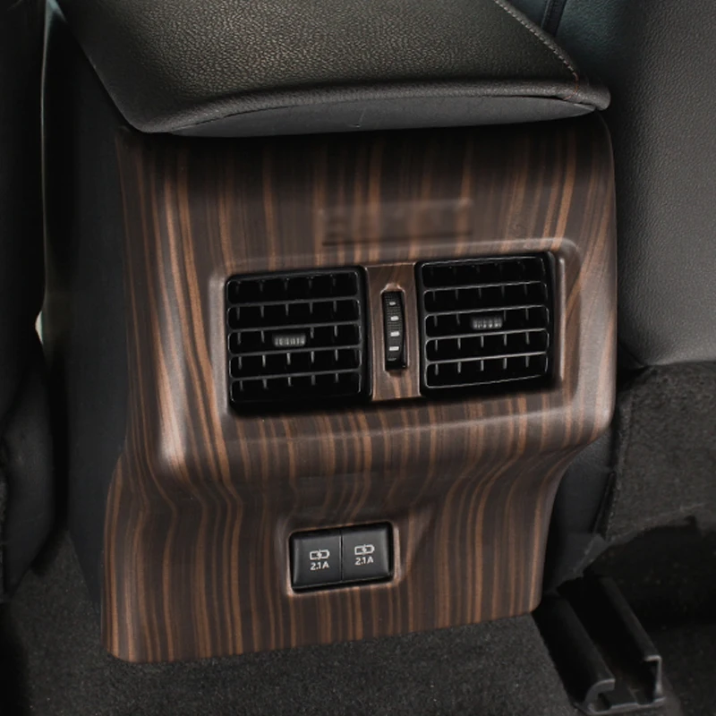 Car Interior Peach Wood Decorative Sticker For Toyota Camry 18-20 Center Console Gear Water Cup Cover Air Vent Trims Accessories