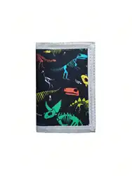 Kid Wallets for Girls Boys Dinosaur Ages Trifold Wallets with Sticker and Zipper Pocket for Teens Birthday Christmas Gift