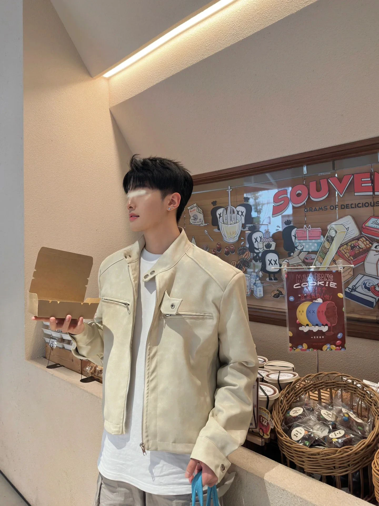 

Moccasin Suede ort Jaet Men's PU Leather Motorcycle Clothes Stand Collar Haome Spring Autumn High-End Feeling Men's Ja...