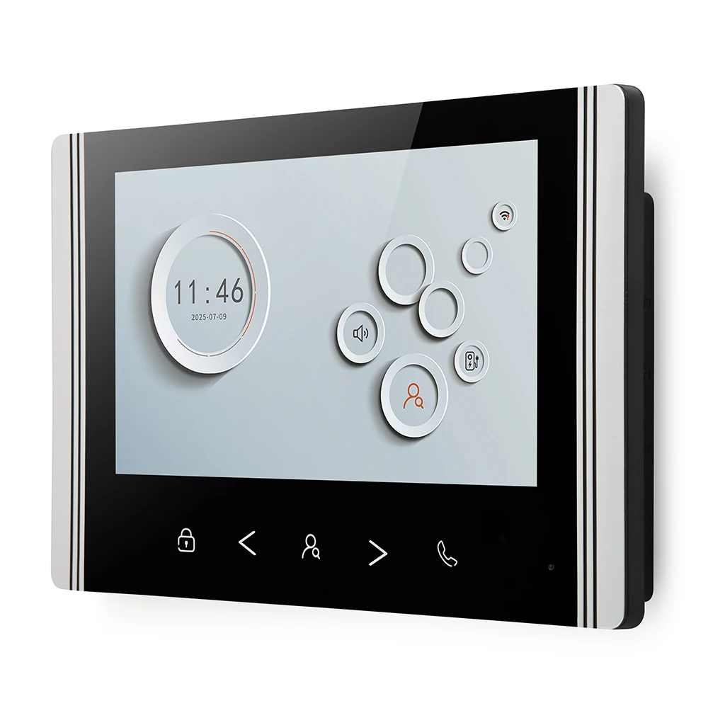 HOMSECUR 7" WIFI Video-Türsprechanlage, Gegensprechanlage, Außenüberwachung für 2 Familien