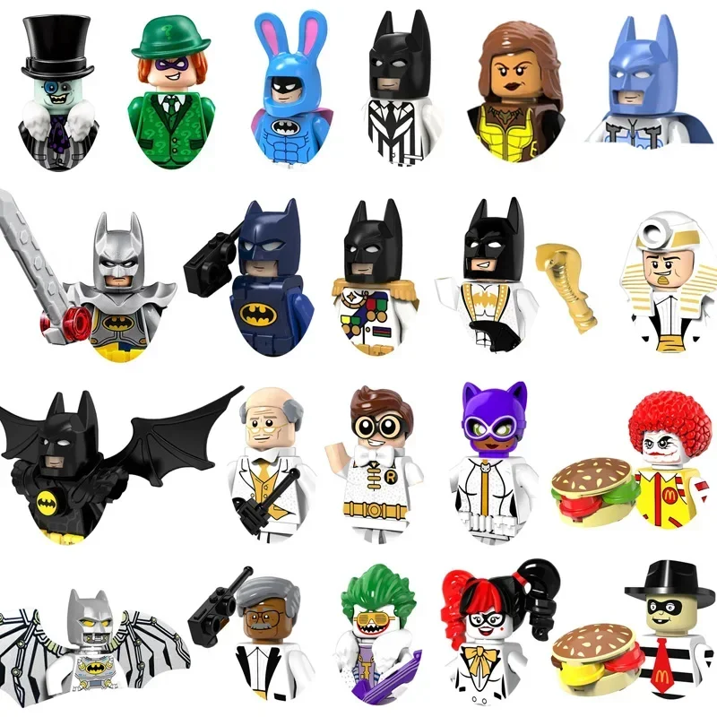 

Super Hero Clown Poison Ivy Batman Harley Quinn Catwoman Robin Bricks Cartoon Character building block Birthday Present