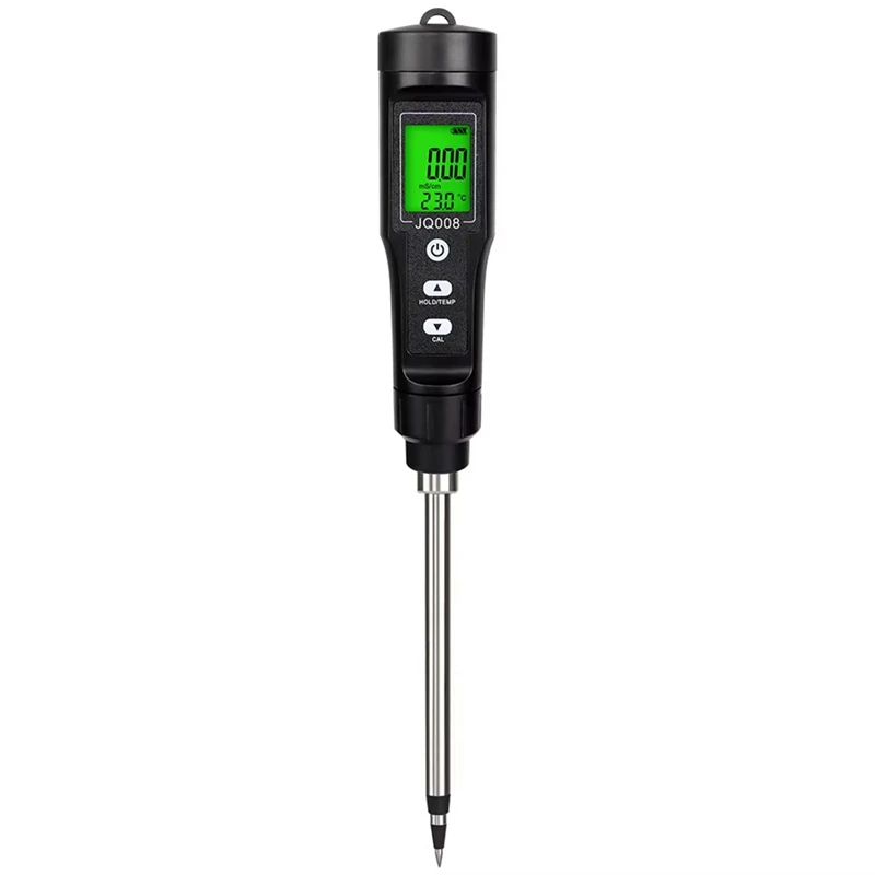 2025 New LCD Digital Soil EC Tester Thermometer 0.00-10.00Ms/Cm Backlight Waterproof Soil Conductivity Meter For Flower Gardenin