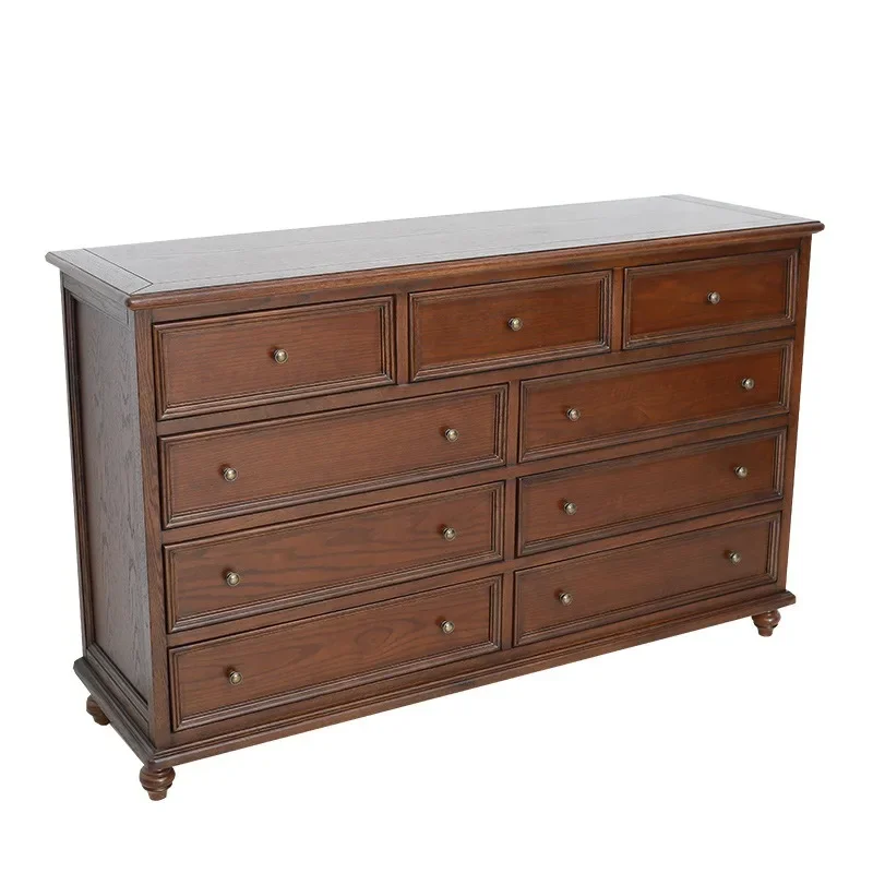 

Solid wood chest storage cabinet wholesale living room simple modern chest of drawers seven chest of drawers bedroom storage red