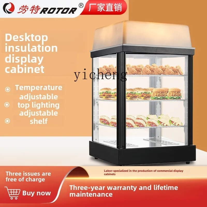 XL Insulation Cabinet Biscuit Sandwich Egg Tart Fried Chicken Single Door Deli Display Cabinet Commercial