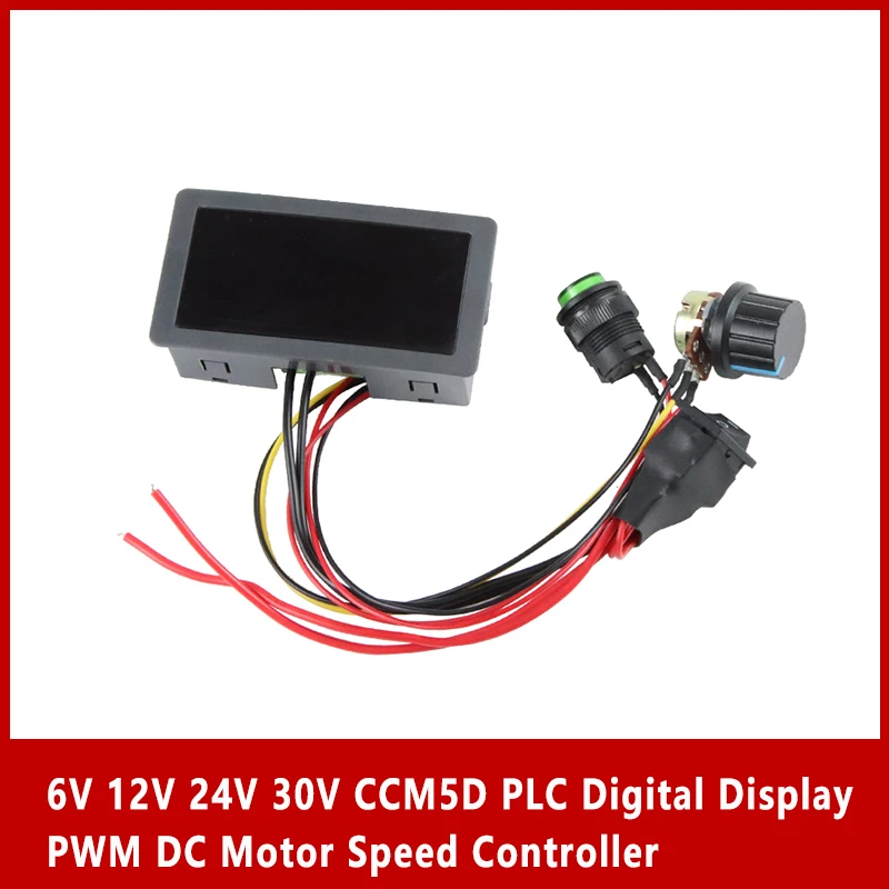 6V 12V 24V 30V CCM5D PLC Digital Display PWM DC Motor Governor  Motor Speed Controller CW CCW Switch Stepless Speed Change