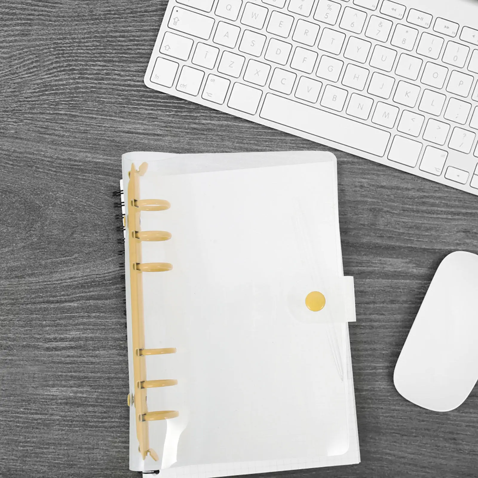 

2Pcs High-Grade Flexible Binder Notebook Cover Clear Elegant Design for School Office Scrapbook Planner Loose-Leaf 6-Ring