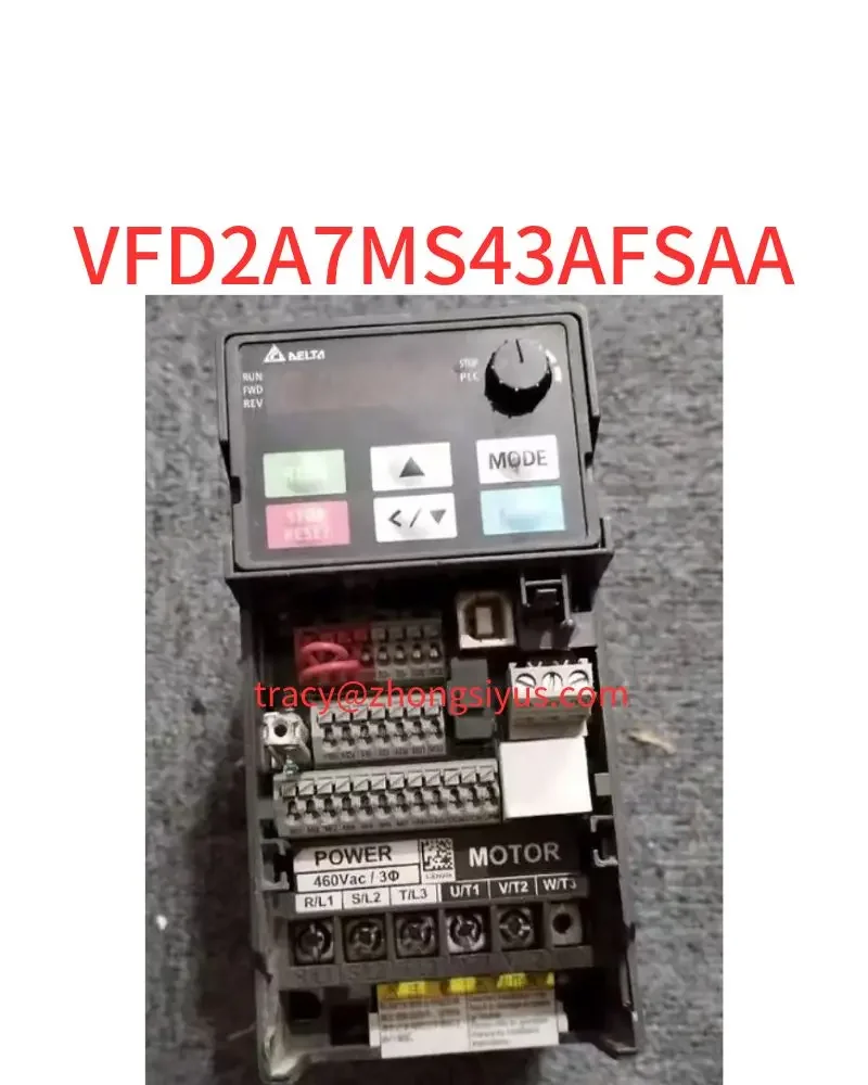 Used MS300 series inverter, 0.75 kw, 380V VFD2A7MS43AFSAA, function package