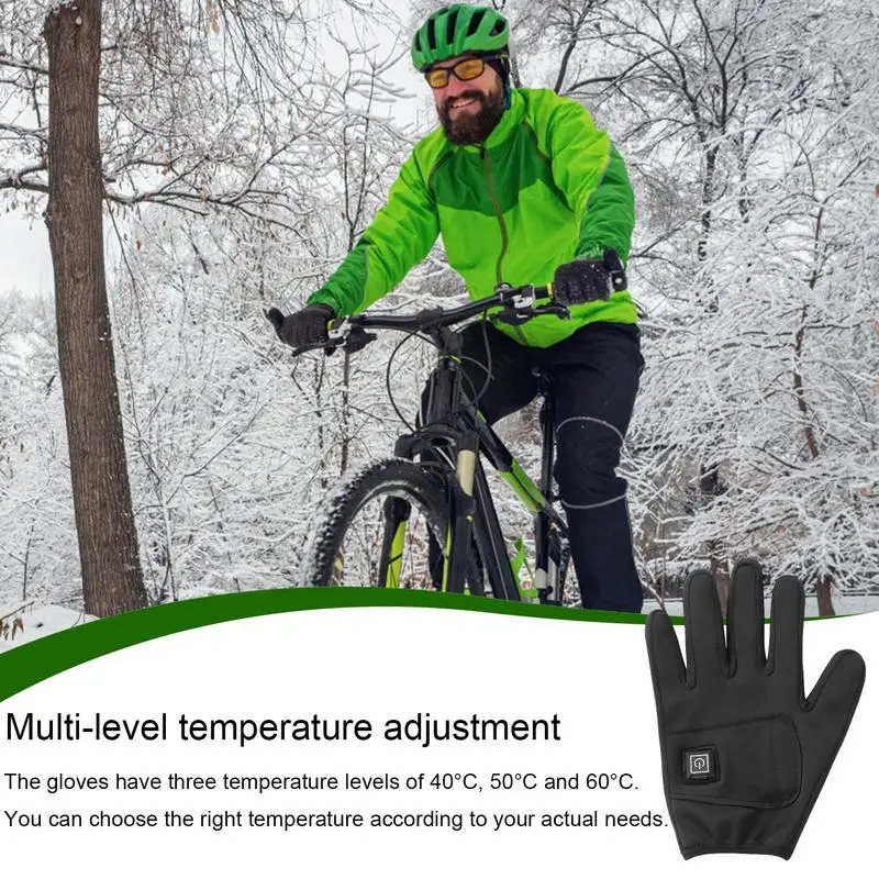 Heated Work Gloves Battery Operated Typing Gloves 3 Temperature Settings Heated Mittens Heating Gloves With Elastic Cuff Design