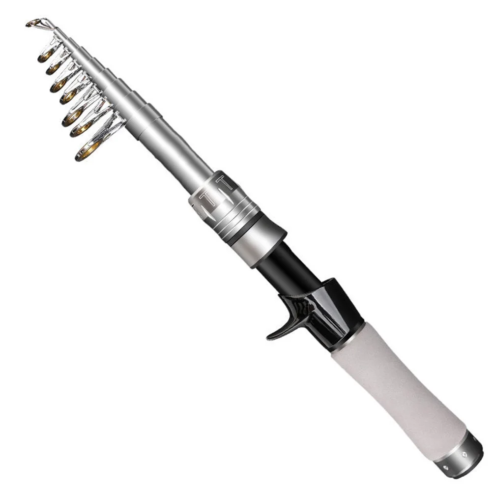 

For Outdoor Fishing 1.6-2.1m Compact Telescopic Casting Rod Portable Mini Fishing Rod Carbon Fiber+Fiberglass 85-120g