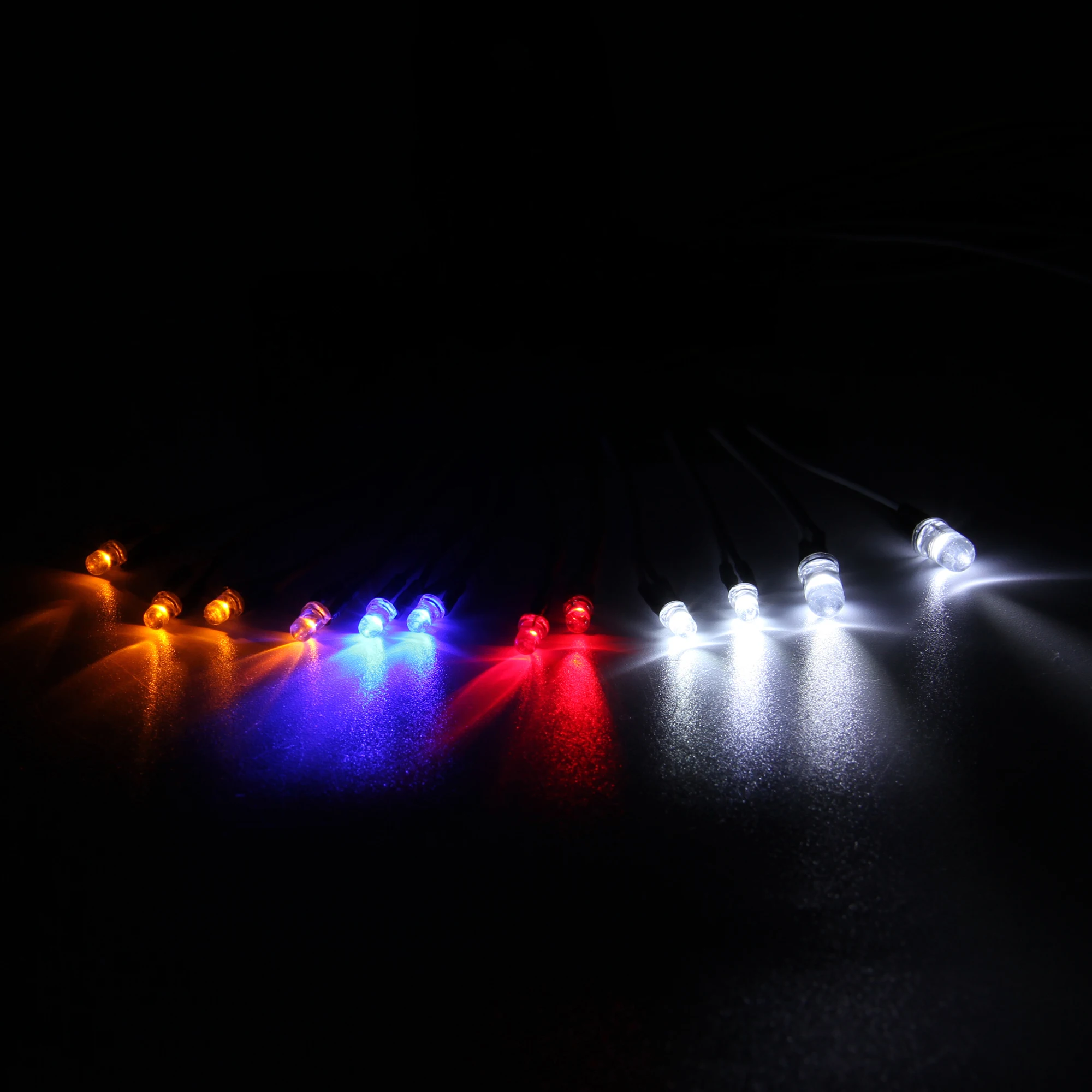 DUMBORC 12LED 5mm 3mm simula juego de lámparas de luces de coche Compatible con receptor X6DC para RC Drift On Road Car Tank modelo juguete remoto