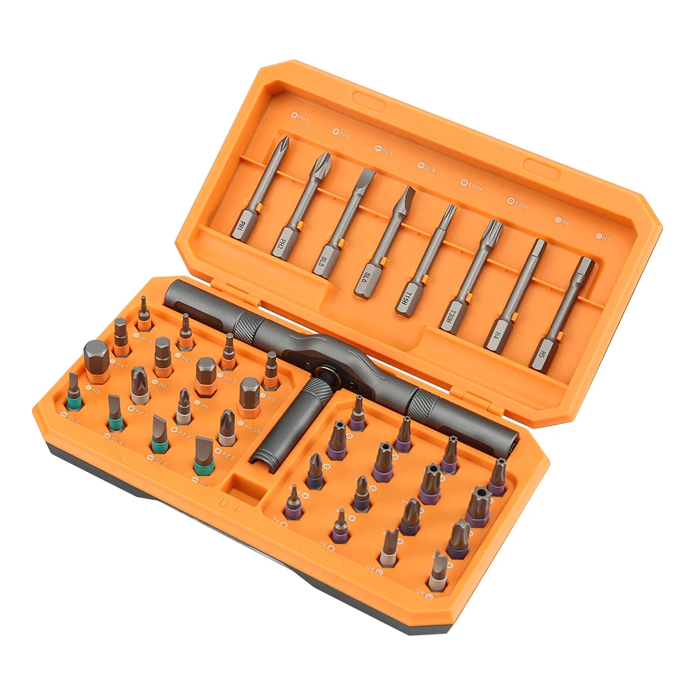 

Precision Ratchet Screwdriver 42 in 1 Wireless Cordless Magnetic Small Handle Portable Manual Hand Tool Kit for Household Repair