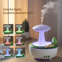 New Raindrop Aromatherapy Machine Home Essential Oil Aromatherapy Desktop Colorful Night Light Forest Mushroom Air Humidifier