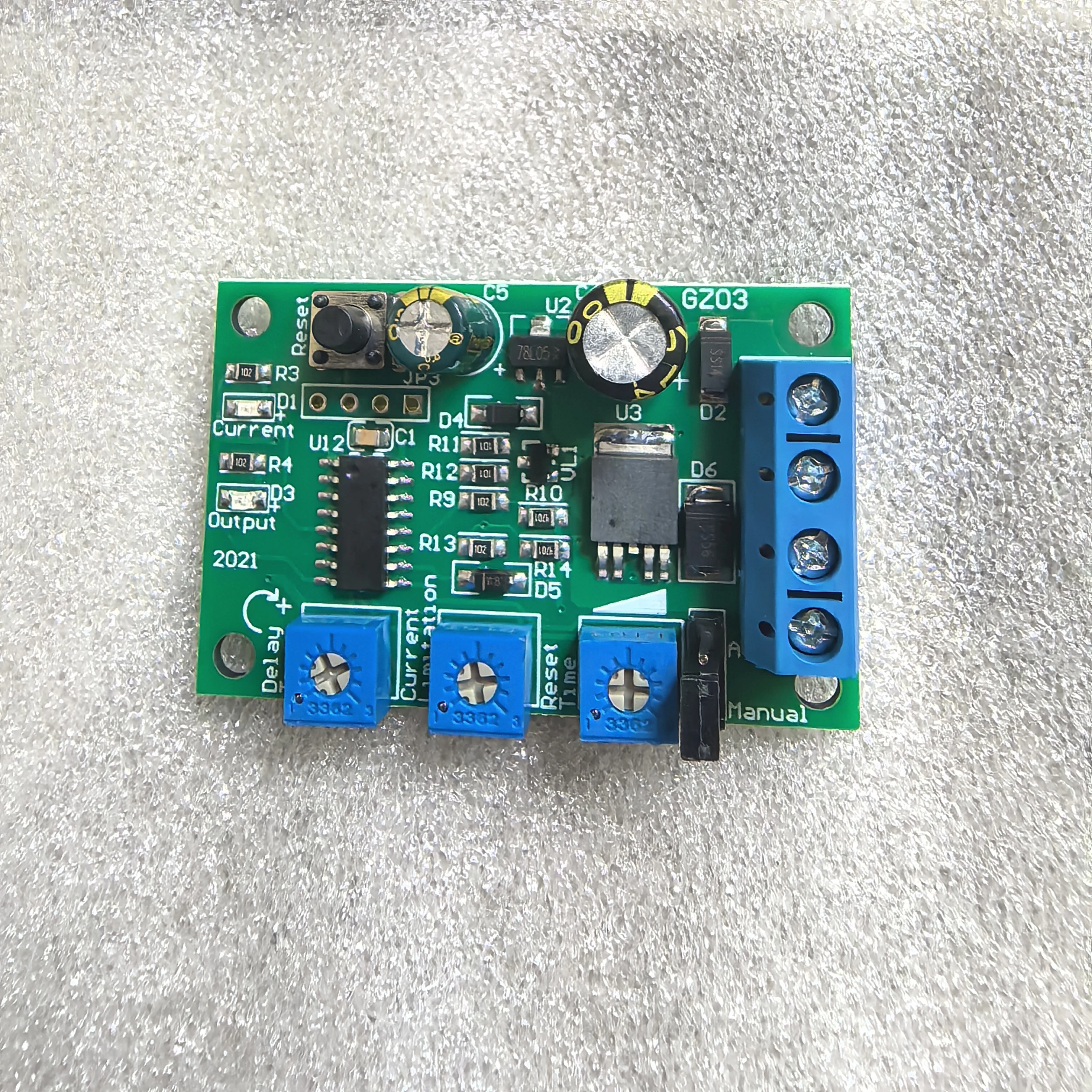 6V12V24V10A DC motor overstroom protector blok schakelaar overbelasting protector module verstelbare stroombegrenzing schakelaar