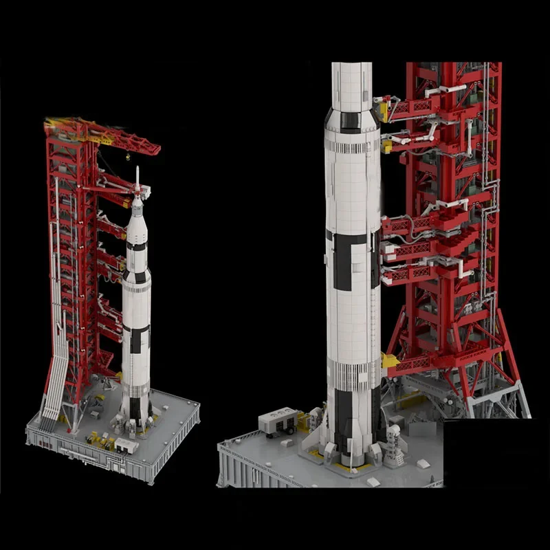 10214pcs MOC AstroMajesty Apollo 11 Lancering Navelstreng Toren Enorme Gedetailleerde Bouwen Bouwstenen Collector Display Gift